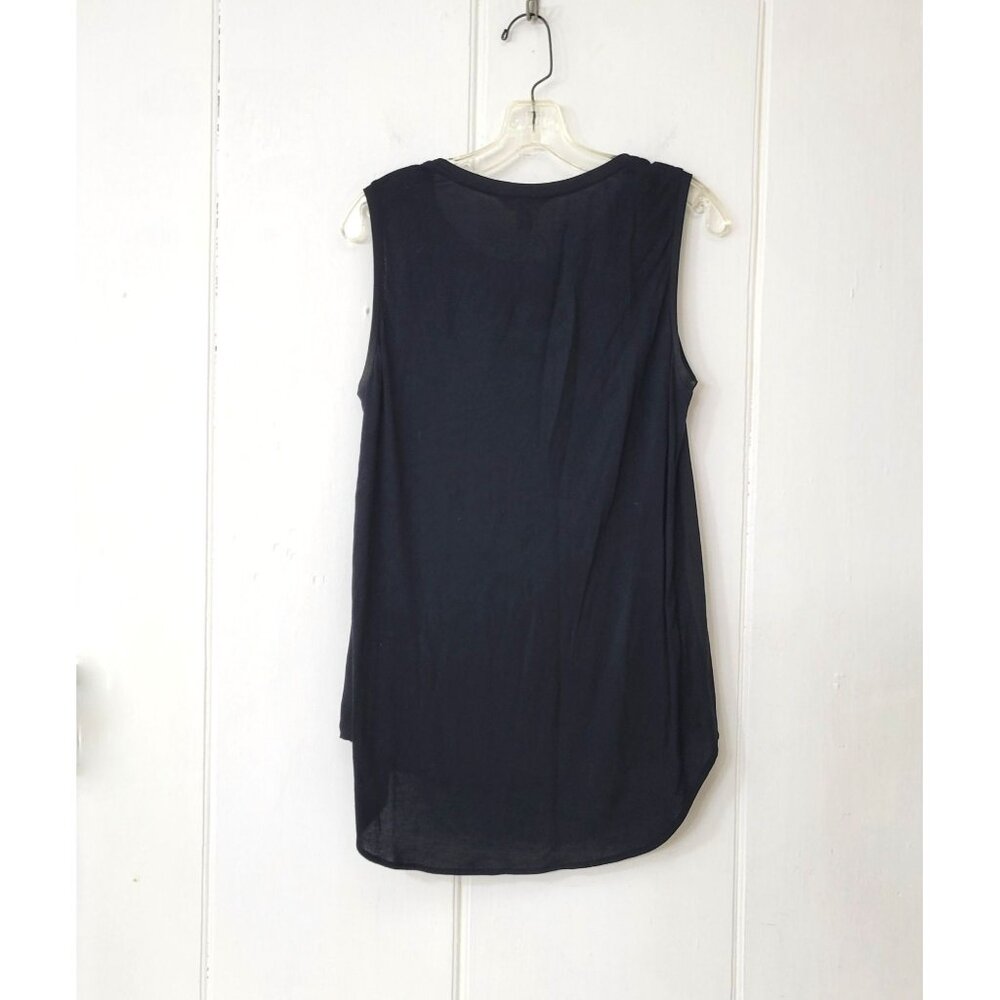 Joe Fresh Sleeveless Black Blouse with Sequined Square Design - Picture 2 of 5